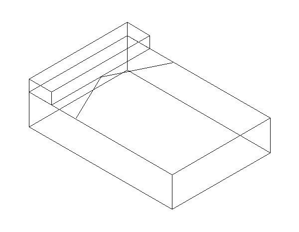 Cama simples de Solteiro em 3D