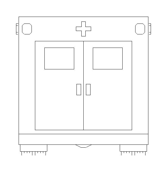 Modelo de Ambulância (Visão Traseira)