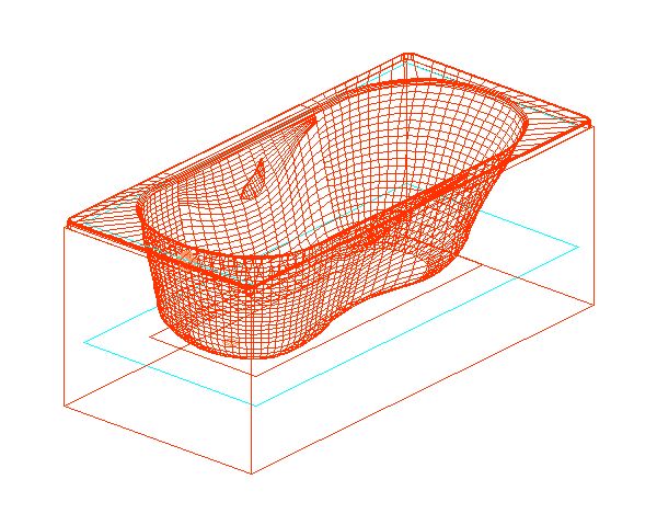 Banheiras Retangulares Individuais em 3D