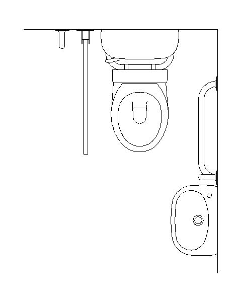 Planta de Banheiro Adaptado para Cadeirantes