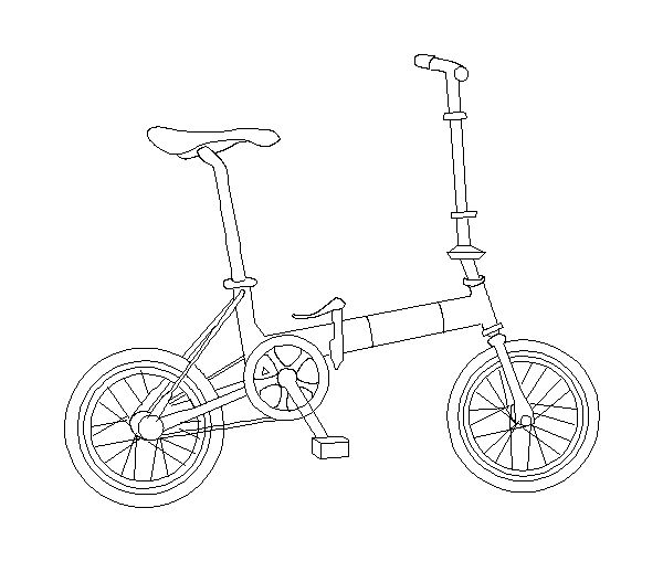 Veículos Terrestres – Bicicleta Simples (c/ Vista Lateral)