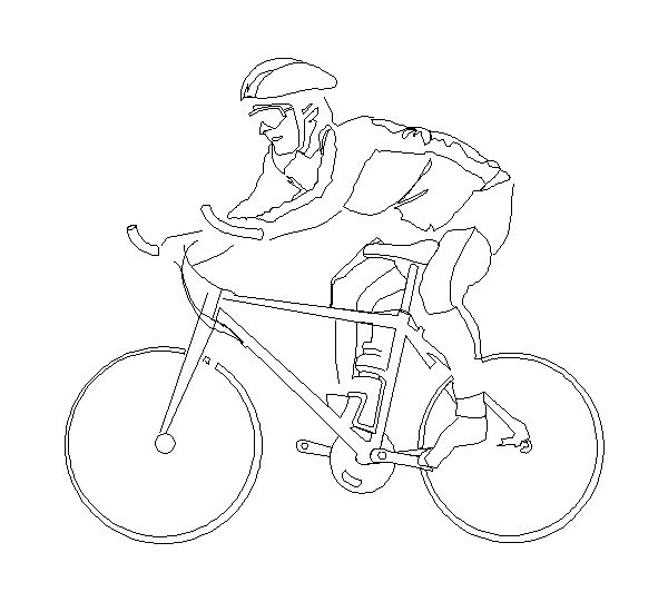 Ciclista Passeando em sua Bicicleta