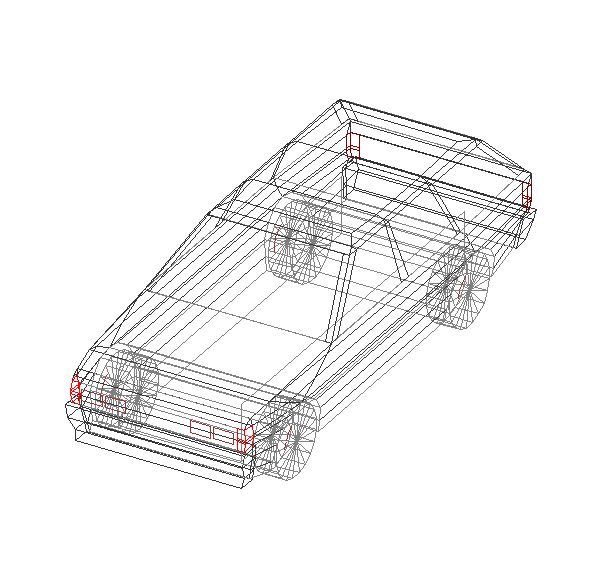 Modelo Antigo de Carro em 3D