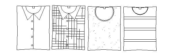 Objetos Diversos – Modelo de Diferentes tipos de Camisas