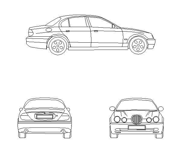 Veículos Terrestres – Modelo de Carro Jaguar (Vários Ângulos)