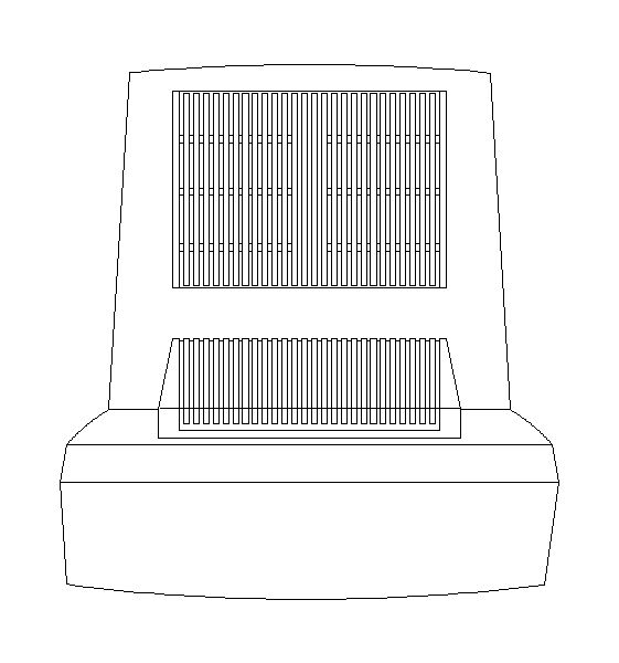 Equipamentos de Informática – Monitor (visto por cima)