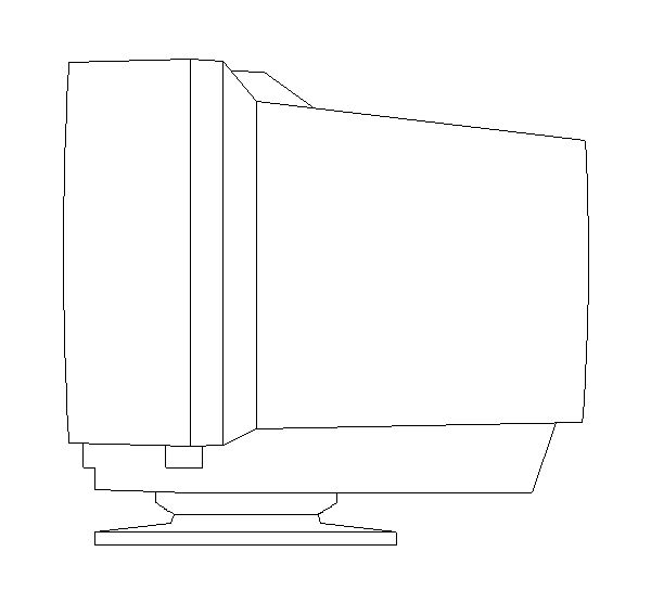 Equipamentos de Informática – Monitor vista lateral