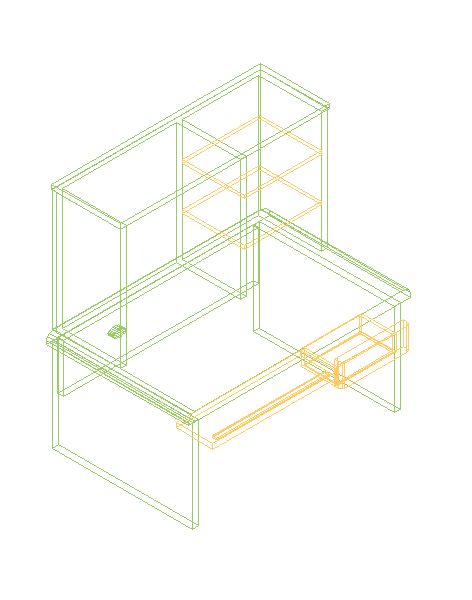 Mobiliários 3D – Mesa de Computador P/ Escritório