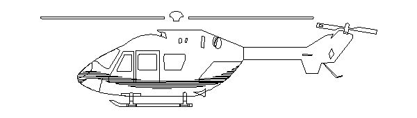 Veículos – Helicóptero Simples (Vista Lateral)