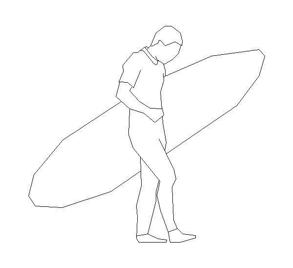 Homem com Prancha de Surfe
