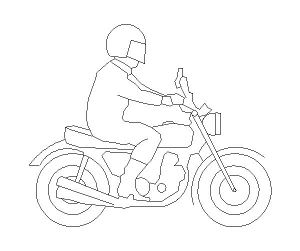 Veículos Terrestres – Motociclista (Visão Lateral)