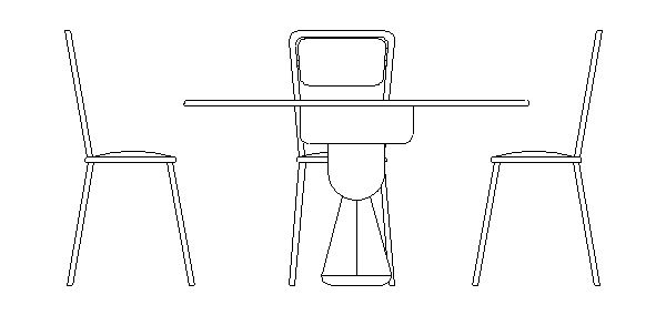 Mesa Redonda com 4 Cadeiras – Mobília de Cozinha