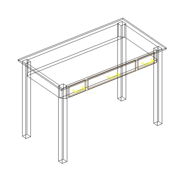 Mesa com Pequenas Gavetas