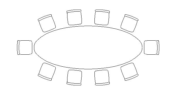 Mesa com Diversas Cadeiras para Escritório