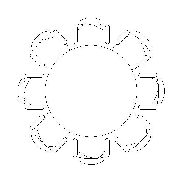 Mesa de Cozinha de 8 Cadeiras