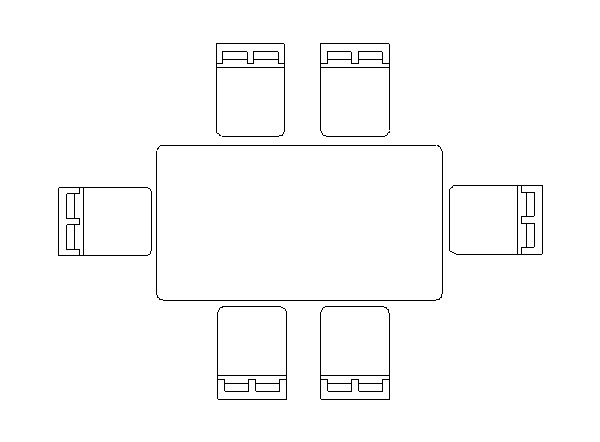 Moveis – Mesa Quadrada C/ 6 Cadeiras