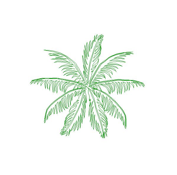 Vegetação – Palmeira Simples (Vista Superior)