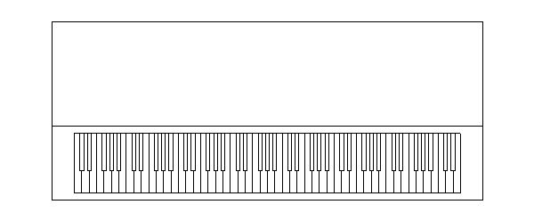 Modelo de Piano Vertical (visto por cima)