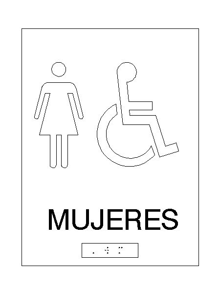 Símbolos – Banheiros de Mulheres e Cadeirantes