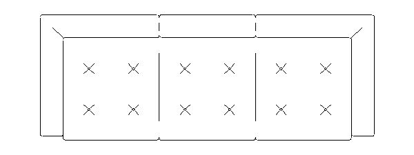 Sofá Decorativo para Três Lugares