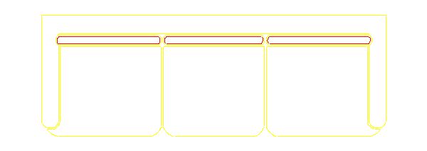 Sofá Três Lugares Modelo Simples para Escritório