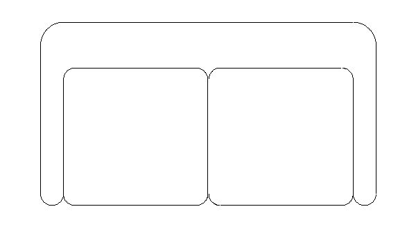 Mobiliário Diversos – Poltrona c/ 2 Lugares para Escritório