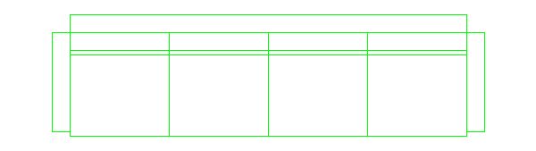 Escritório – Sofá Quadrado com 4 Lugares