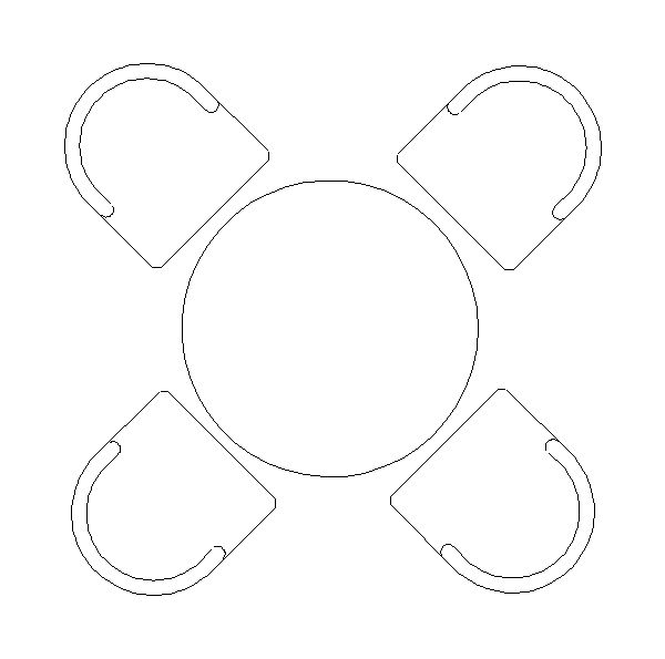 Mesa e 4 Cadeiras para Áreas de Lazer