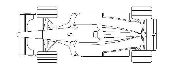 Carro de Corrida Fórmula 1 Visto de Cima