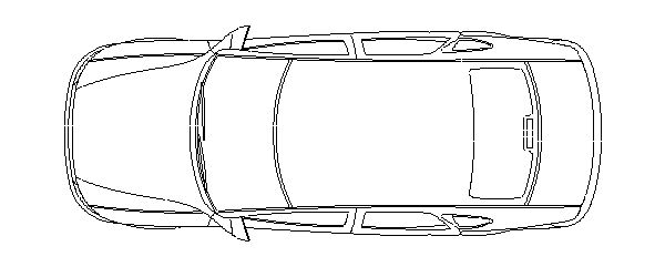 Veículos Terrestres – Visão Superior de um Carro Modelo Simples