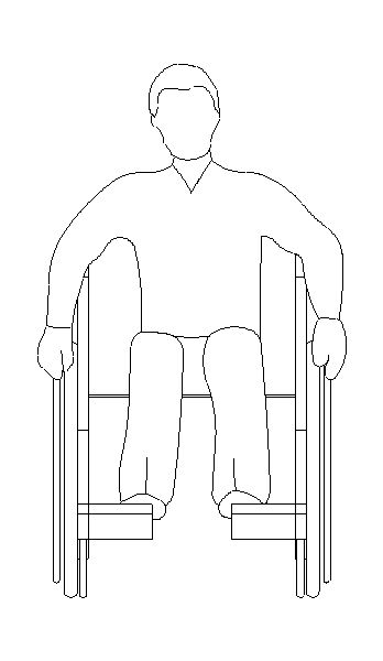 Acessibilidade – Homem Adulto em Cadeira de Rodas 2D